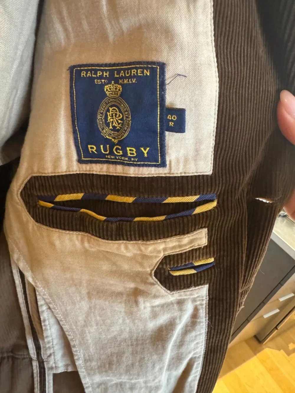Rugby Ralph Lauren Brown Corduroy Sports Jacket - Picture 5 of 6